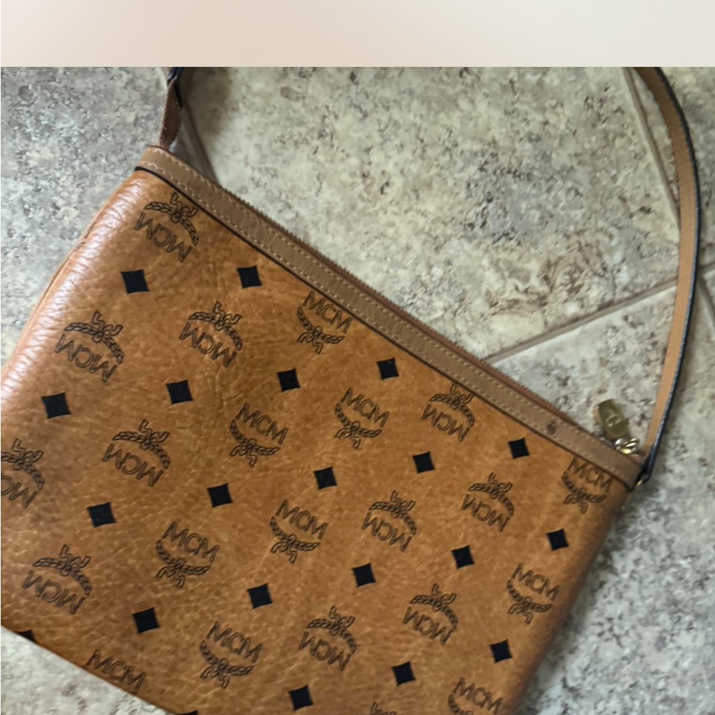 Mcm Tan Monogram Patterned Accessory